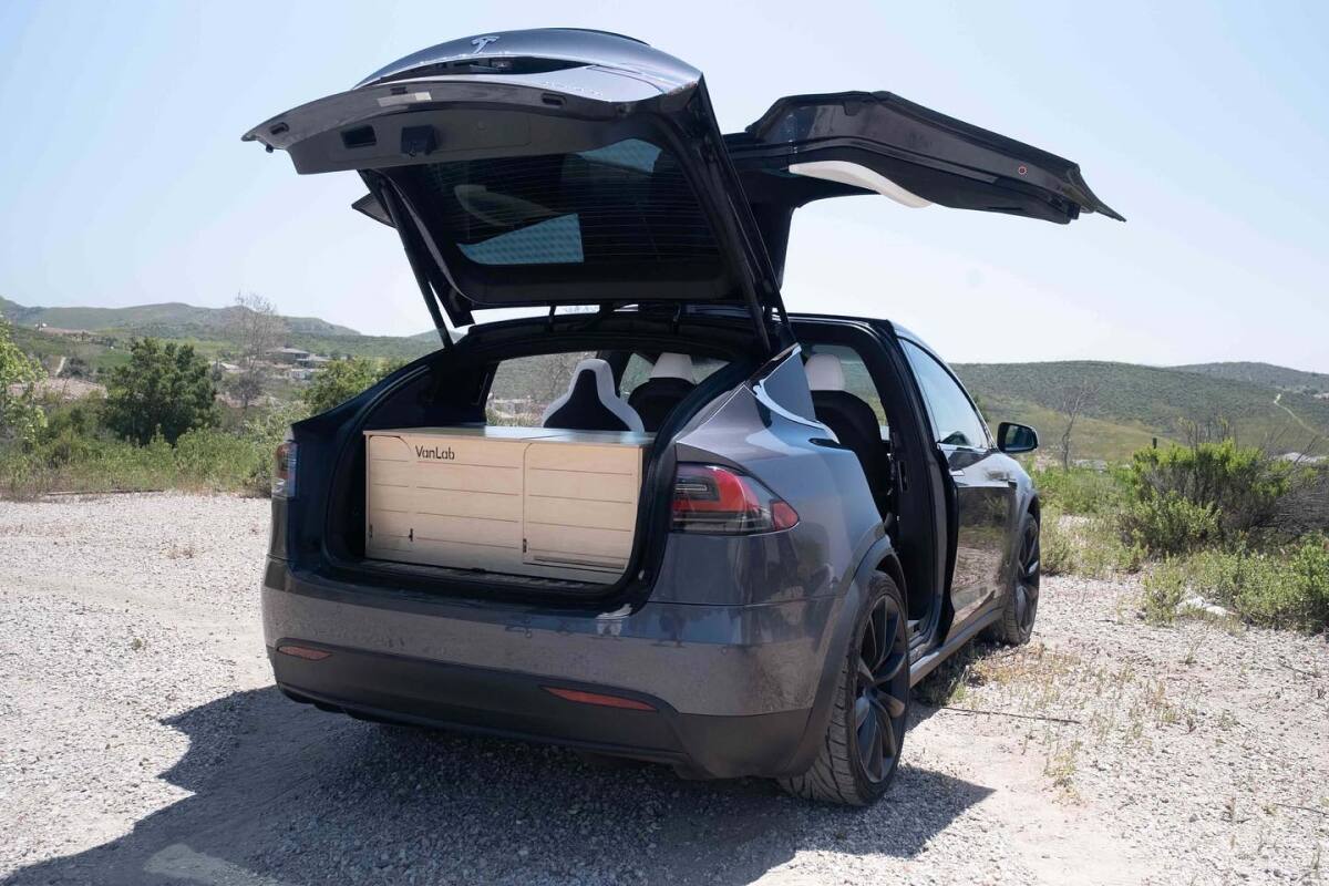 2K Ikea like camper kit turns Tesla Model X or RAV4 into a micro RV